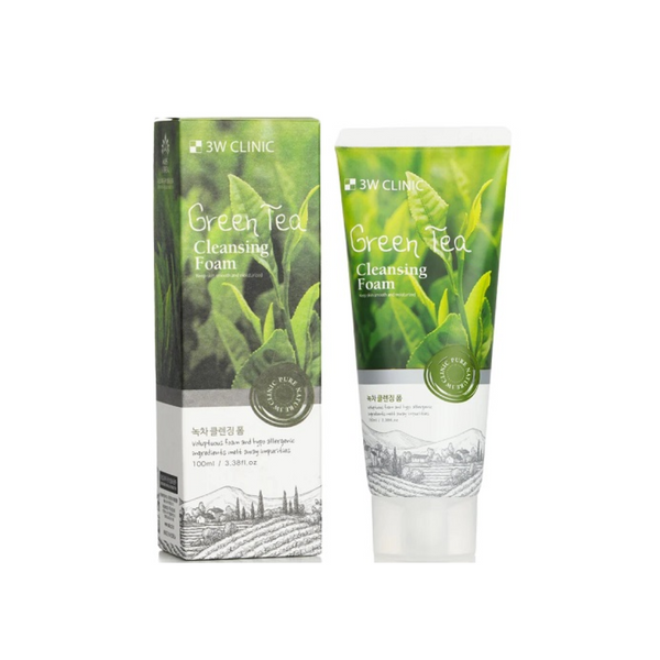 3W Clinic Green Tea Foam Cleansing 100ml