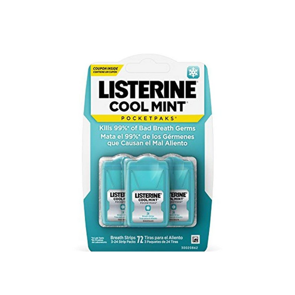 Listerine Cool Mint Pocketpaks Breath Strips,24 Strip