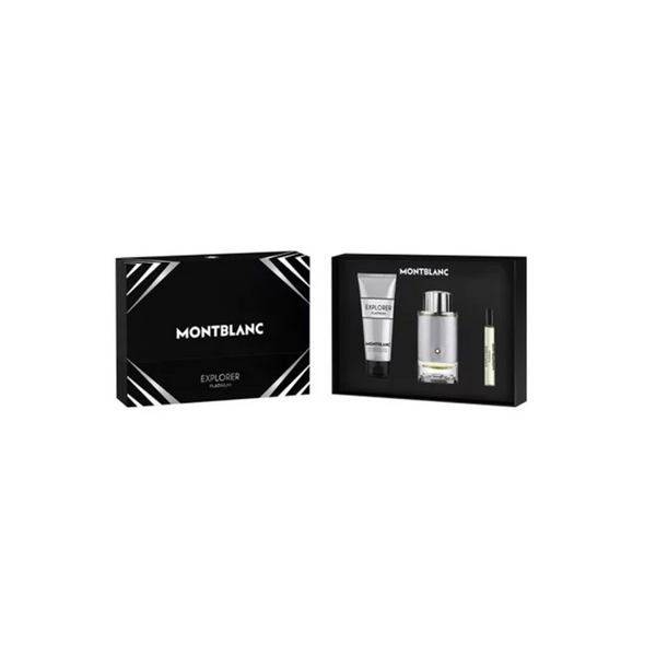 Mont Blanc Mont Explorer Platinum Gift Set For Men