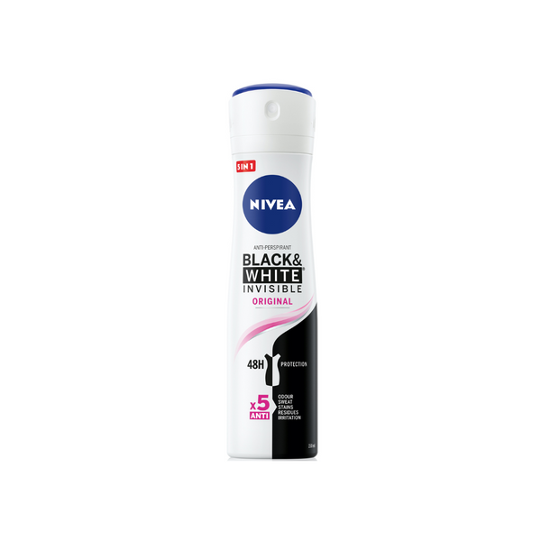 Nivea Black & White Invisible Antiperspirant Spray for Women 150ml