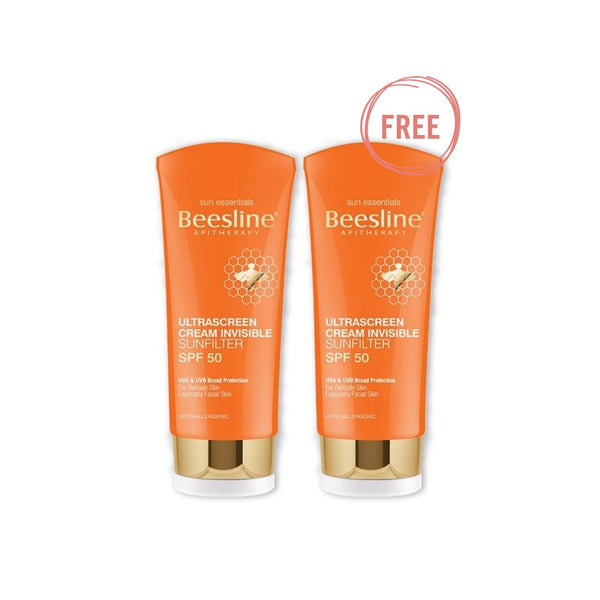 Beesline Ultrascreen Cream Invisible Sunfilter SPF 50 60ml Offer Buy 1 Get 1 Free!