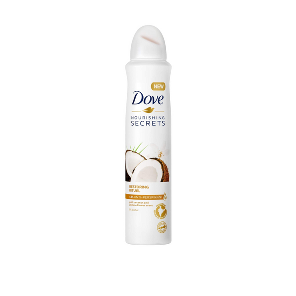 Dove Aerosol Coconut And Jasmine Flower Antiperspirant For Women 250ml