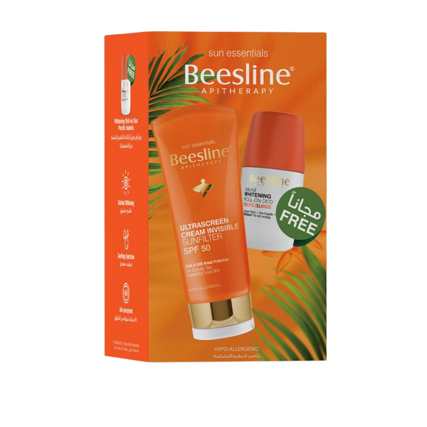 Beesline Ultrascreen Cream Invisible Sunfilter SPF50  X Roll On Bundle